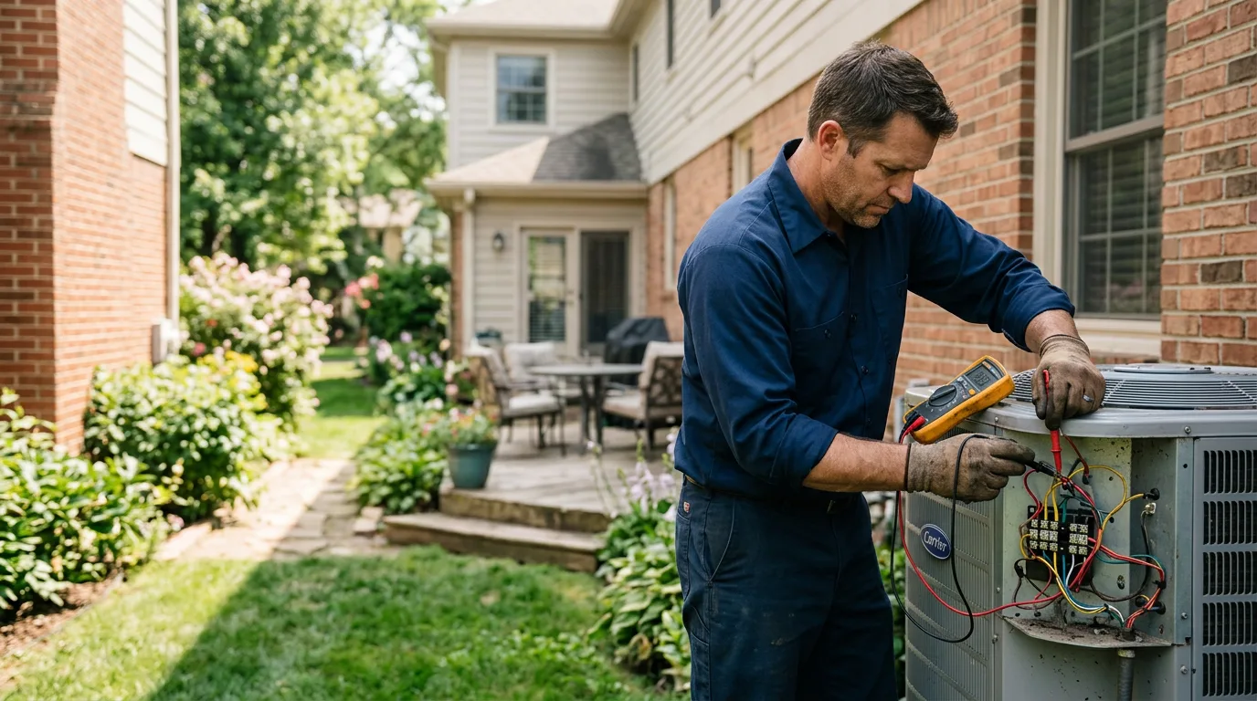 HVAC technician working near Roland, IA
